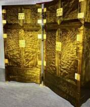 Golden Silk Nangmus new European style colored with lamp hanging lamp decorated with Spring Festival retro wind Yin and overcast wood Uwood collection box cabinet