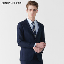 Saint Thérèse men's suit suit new autumn 2022 dark blue stripe slim business suit (same style in store)