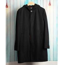 Wits Family Special Cabinet Mens Big Coat Black Color Tandem Cap Big Coat Mens Body Wool Jacket Man