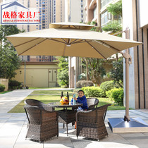 Outdoor parasol courtyard Roman umbrella outdoor Villa Garden stalls Sifang solar super large commercial umbrella