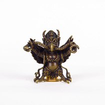  Gold-winged Dapeng bird pendant portable evil spirits pure copper Dapeng gold-winged bird pendant Small Buddha statue decoration magic vehicle