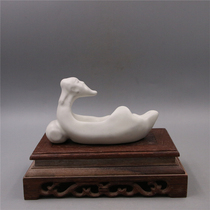 Song branch nail Ru kiln Moonlight White glaze figure sculpture porcelain antiques imitation old ancient porcelain collection Handicraft ornaments