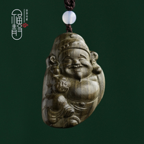 Little God of Wealth Golden Sunny Wood Car Hanging Leaflet Zenan Fruit Fragrance f341a8