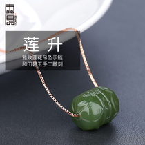 This thick original design Lotus pendant simple womens choker Lotus bracelet hand-woven mens style