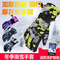 Comas outdoor ski gloves adult men and women Autumn Winter windproof riding motorcycle cold resistant waterproof warm gloves