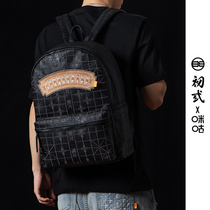 Beginner x Kinetic Sense Zone Joint China Wind China Tide Street Embroidery Double Shoulder Bag for men and women Students schoolbags 41430