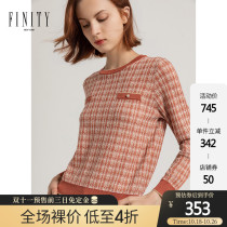 FINITY2021 autumn and winter womens new fashion slim small fragrant style knitted top female slim pullover