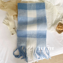 Winter-day atmosphere sensation thickened lengthened Ma Haimao scarf s new Korean version Winter 100 hitch a shawl collar