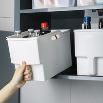 Japanese imported kitchen storage box with handle cabinet Cabinet finishing box food storage box multifunctional household living room