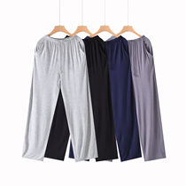 Modal cotton mens thin trousers and pajamas sports and leisure oversized loose can be worn outside air-conditioning anti-mosquito home pants