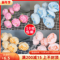 Simulation of seven heads of peony wedding fake flower wedding hall home decoration flower banquet hall soft silk flower arrangement