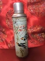  Small thermos Thermos Crystal brand Chunyan Peach blossom second-hand thrift nostalgic collection film and television props