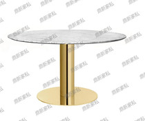 Nordic modern minimal stainless steel round table small household tea table designer coffee table to negotiate table