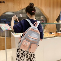Schoolbag female Korean version of canvas backpack girl 2020 new high school junior high school students large capacity backpack female