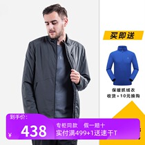 Kaile Stone 5℃ outdoor lightweight polythermal warm hiking cotton clothing hooded stand-up collar windproof winter jacket mens