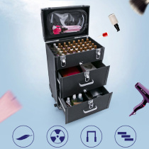 Large capacity nail artist tattoo makeup mobile storage trolley multifunctional repair hardware toolbox