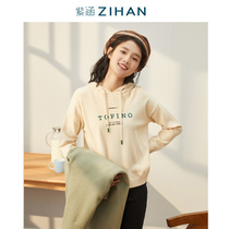 Early series Zihan winter hooded shoulder shoulder sleeve sweater long sleeve sweater sweater pullover shirt inner top women