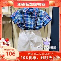 Inspection 21 summer new EK childrens clothing male big boy take off bib pants EKSVA2402B EKTHA2501A