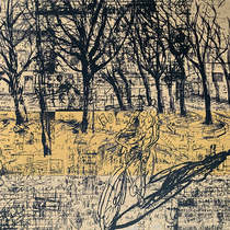 Search hunter Liu Yans living room decoration painting Thoughts Sketch Series Three handmade silkscreen print edition ap version