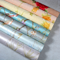 Japanese-style country pastoral bedroom wallpaper simple flowers and birds hotel warm fantasy American background wallpaper three-dimensional relief
