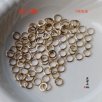 14K gold cover color closed ring 4 5mm bracelet necklace connecting ring jewelry diy handmade jewelry accessories