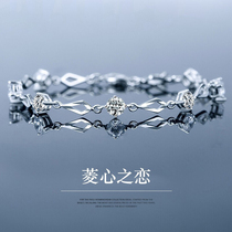 99 Pure Silver Ling Heart Love Bracelet 2022 Light Luxury Boutique Tide Original Design Birthday Gift Anniversary to Send Girlfriend