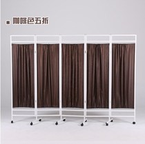 Convenient indoor Universal wheel bath room cloth curtain shower curtain dormitory screen bathroom mobile screen folding with wheels