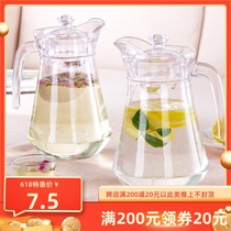 Duckbilled Kettle Heatproof Nordic Striped Glass Kettle Bubble Teapot Cool Kettle juice Beverage jug Zer Beer Kettle