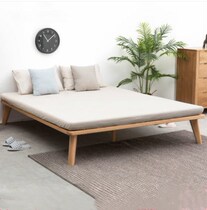 Solid wood oak bed simple modern 1 5 m master bedroom tatami bed Nordic 1 8 m double bed environmentally friendly childrens bed