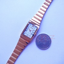 Domestic stock Shanghai Watch Three Factory Haida gold-plated square Roman numeral womens retro quartz movement watch