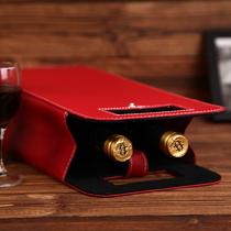 Red wine box red wine box bag double 2 leather box Portuguese 5 wine gift box