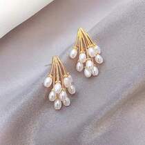 Earrings 2022 New wave sensation light and luxurious earbuds design senses atmospheric exaggerated round face Thin Art Earrings