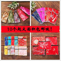 Chinese style Buddha beads jewelry comb gift bag satin glasses bag coin bag jewelry bag zipper tassel bag