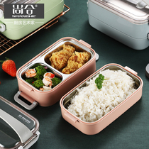 Stainless steel multilayer insulated lunch box lunch box G Office Students Day-Style Separated Womens Meal Kit Suit