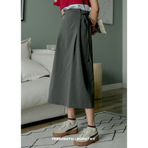 Dorothy -- Korean version loose with high waist and long style double ear lacing half body dress 2021 new students 100 hitch