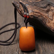 Natural Amber Old Honey Wax Pendant Without Trouble WATER DROP MEN AND WOMENS SWEATER NECKLACE NATIONAL WIND PENDANT