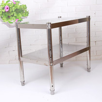 Floor rack double-layer white steel pot rack 3 stainless steel rack storage microwave oven rack 2-layer kitchen bowl