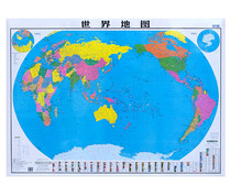 2021 printing the latest genuine world map large size 105 high 75CM HD waterproof two-sided film