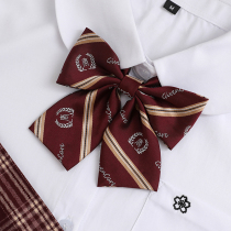 (Hard work)Tang Song original flat angle bevel collar flower Student college accessories uniform bow jk bow tie female