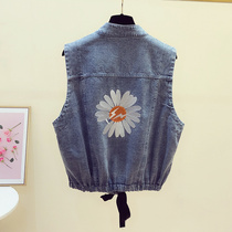 South Korean small creamy denim jacket female short cropped horse clip 2020 Spring new Korean version loose denim jacket Machia