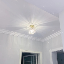 Full Copper Balcony Xuan Guan Ceiling Suction light rear modern minimalist Aisle Light Luxurious Crystal Creative Personality Hallway Lamps