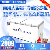 Sui Ling BD-580 large refrigerator commercial large-capacity freezer bedrozen tea freezer refrigerator