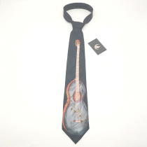 (Star Shu Beno) big guitar silk tie womens clothing trend personality ins with Japanese retro pattern