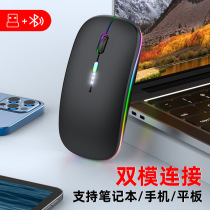Power Display Wireless Mouse with Bluetooth Dual-mode Mouse mute Office Charging Notebook Desktop Universal luminescence