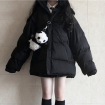 Medium long section black cotton clothes 2020 new female winter thickened jk cotton cloak jacket Academy wind exploits bread clothes