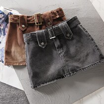 Denim Short Dress A Character Anti Walking Light 2022 Summer New Bag Hip Skirt Small Subsuper Short High Waist Display Slim Half Body Dress