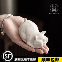 Stick to creative ceramics lucky ornaments boutique tea pet tea art ornaments study desktop decoration trinkets