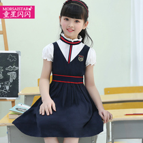 Child star sparkling summer new college style princess dress sub 2020 summer little girl student dress childrens clothing