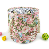 Antique flower waterproof bath pocket wash bag bath basket Men and women outdoor travel fitness swimming storage bag portable bath basket