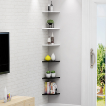 Wall shelf corner wall decoration wall hanging corner bookshelf bedroom wall shelf creative living room partition